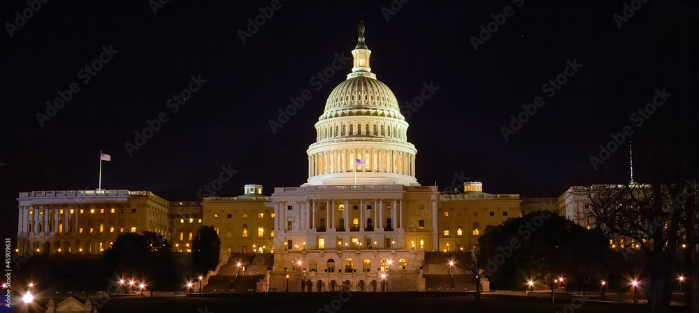 Capitol Building at Night, Washington DC