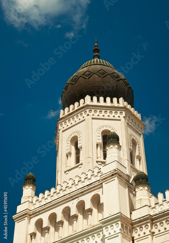 White synagogue in Hungary