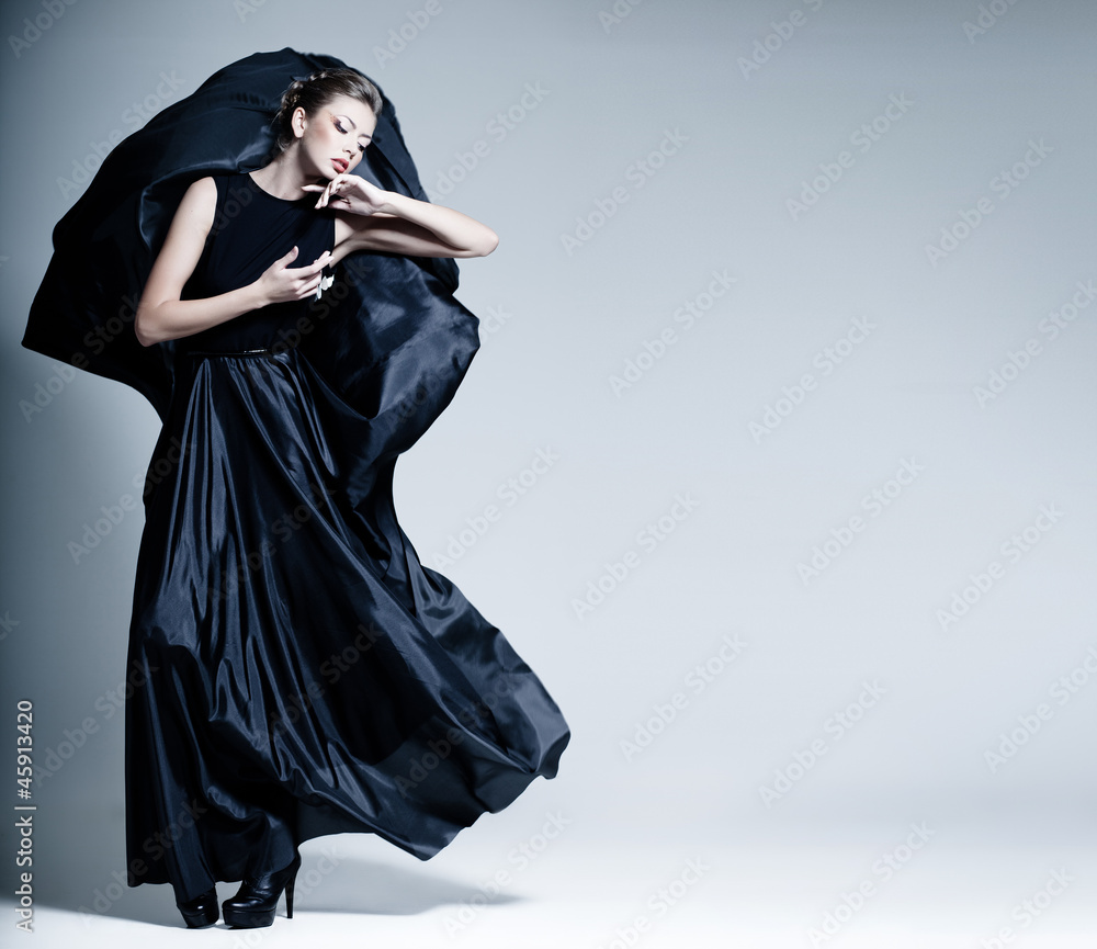 fine art fashion photo of beautiful woman model in elegant dress fine art fashion photo of beautiful woman model in elegant dress