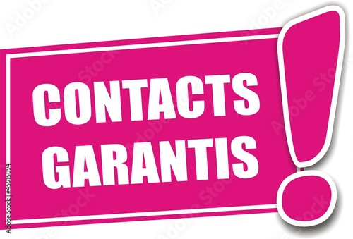 étiquette contacts garantis