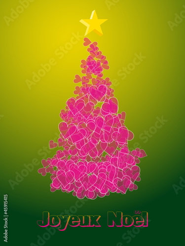 carte de vœux sapin