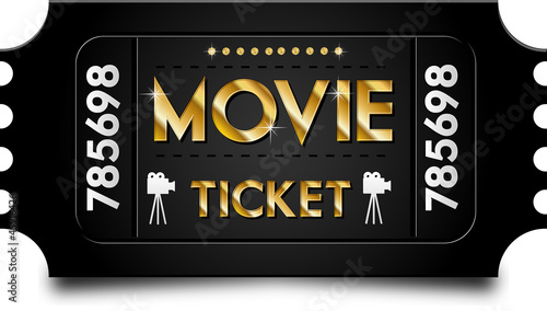 Gold movie ticket