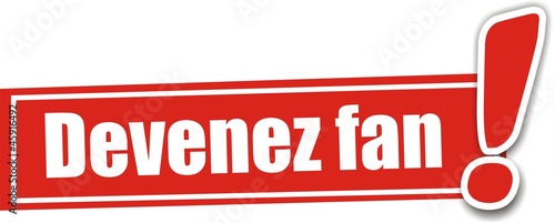 étiquette devenez fan