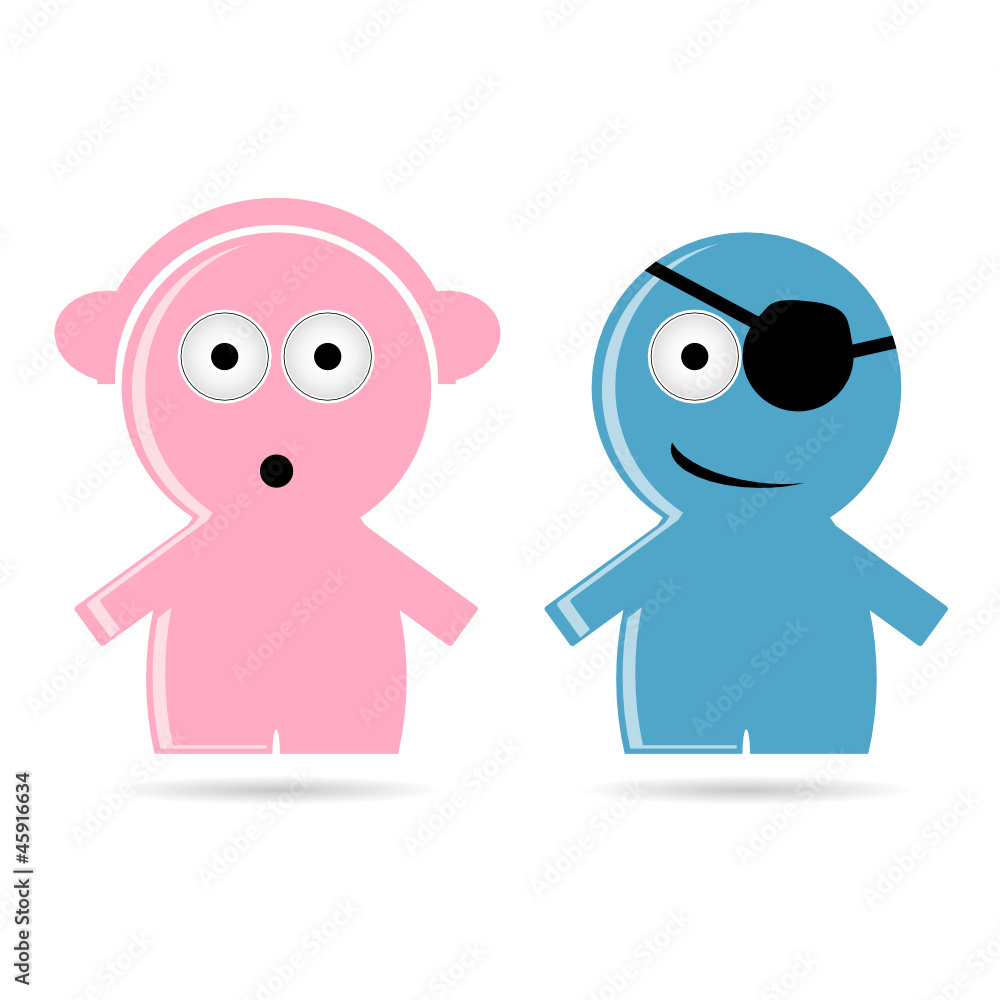 funny and pirate people icon vector funny and pirate people icon vector