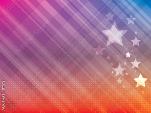Abstract bright background with stars