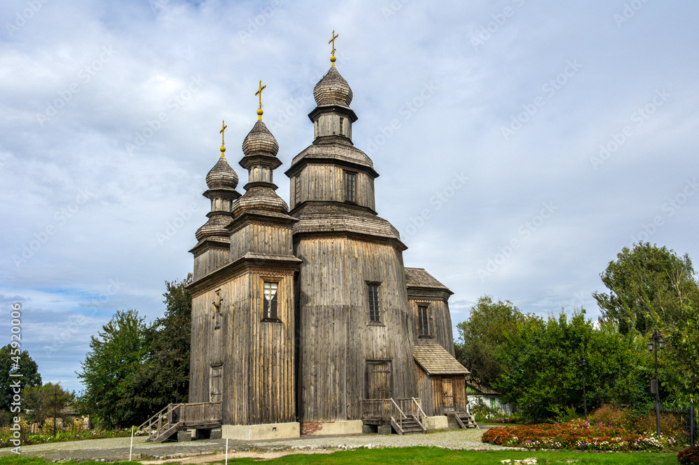 Ukrainian wooden church in Sednev
