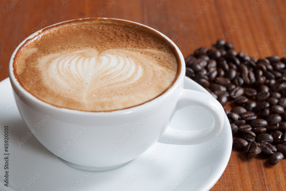 Fototapeta premium Coffee cup and beans