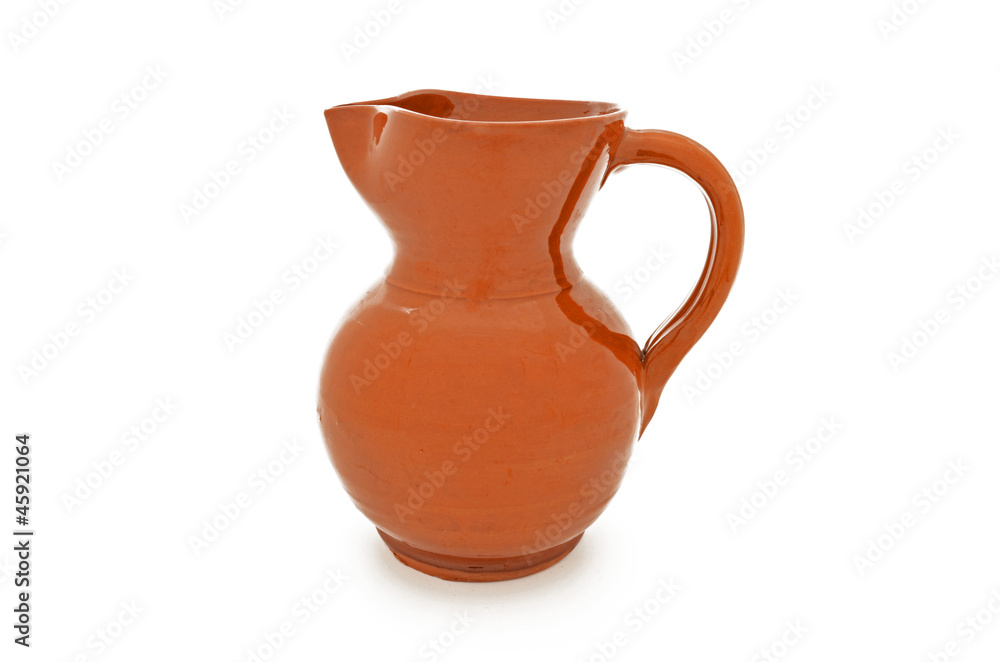 Glazed pottery jug wine