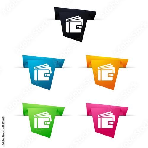 Symbole vectoriel papier origami E-shop / Paiement