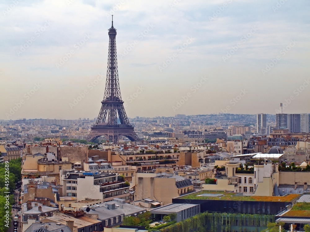 Fototapeta premium European cities - Paris city objects - Eiffel tower.