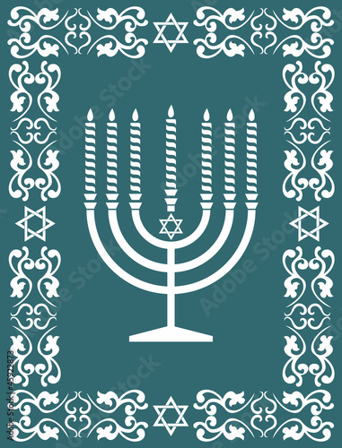 Jewish menorah design , vector illustration
