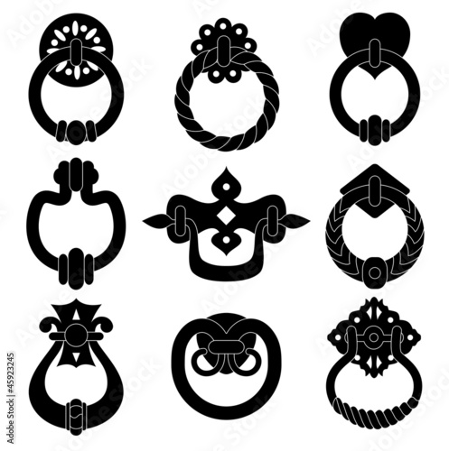 Door handle silhouettes