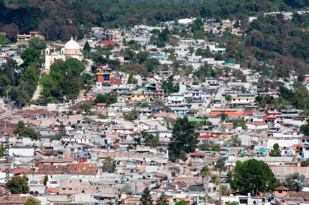 Panoramic view of San Cristobal de las Casas (Mexico)