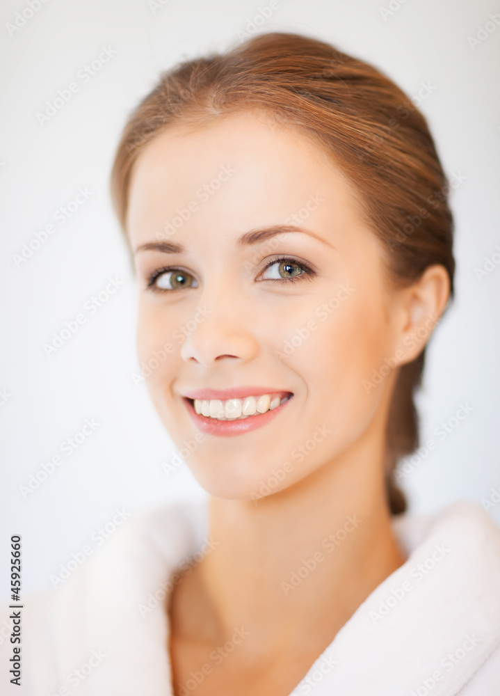 beautiful woman in bathrobe beautiful woman in bathrobe