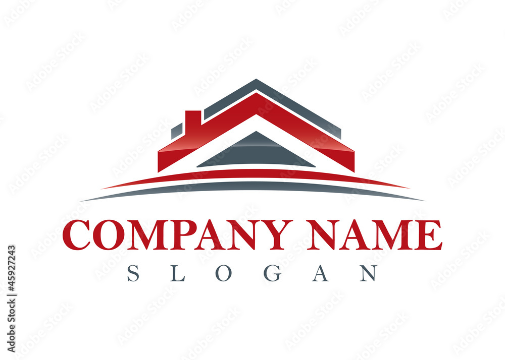 red real estate logo Stock Vector Adobe Stock