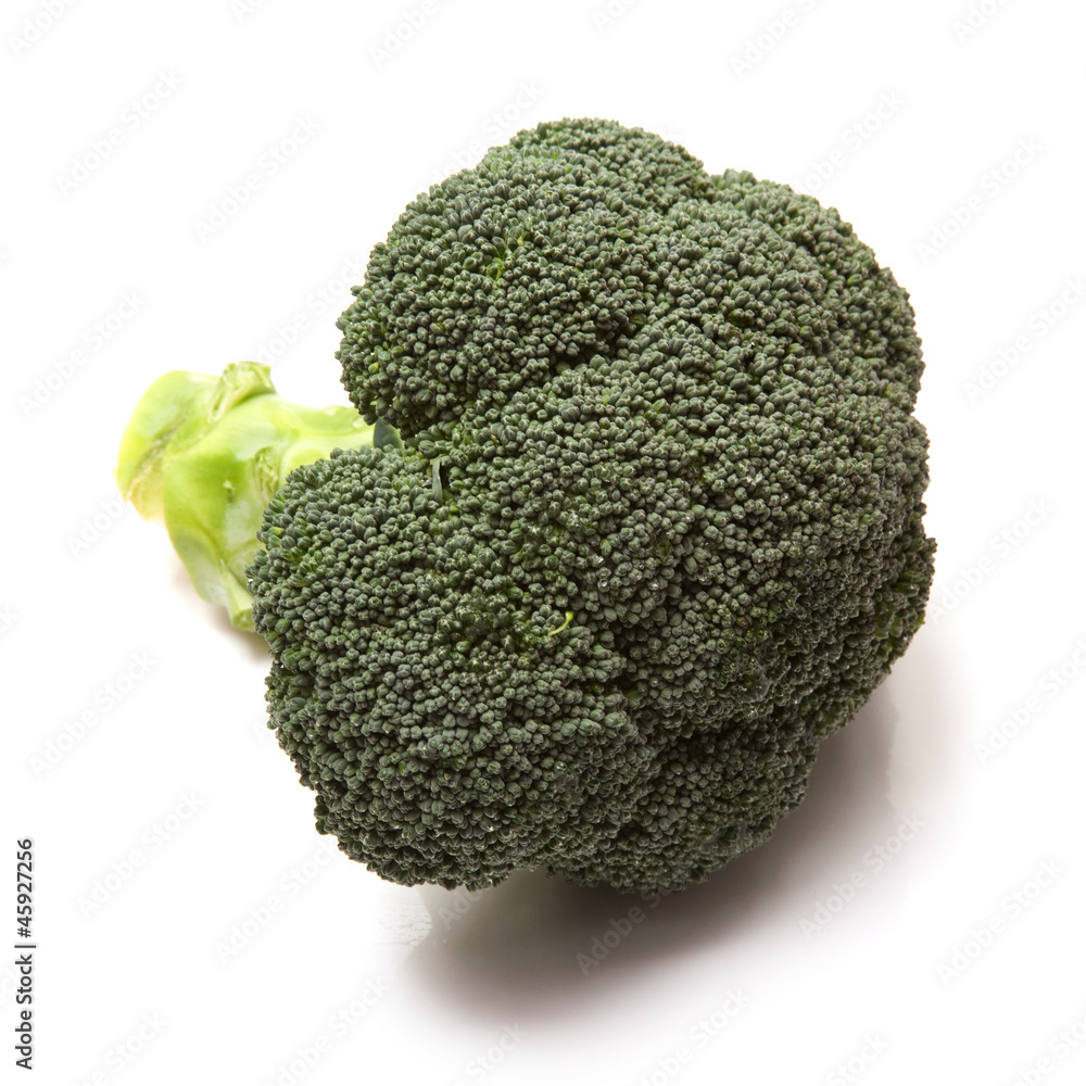 Florettes of broccoli isolated on a white studio background. Florettes of broccoli isolated on a white studio background.