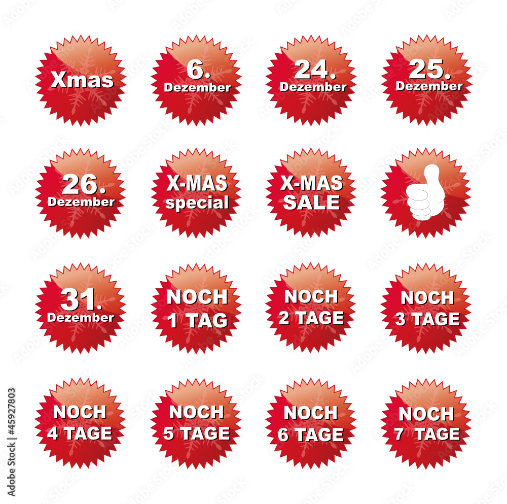 Weihnachts Reklame Button Set Weihnachts Reklame Button Set