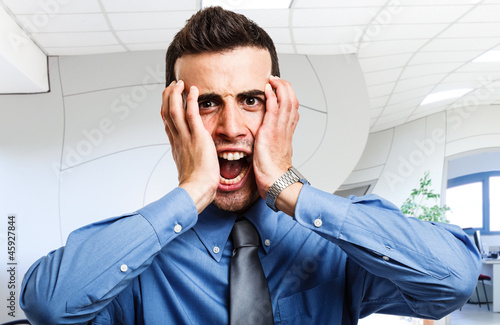 Fotografía Screaming businessman