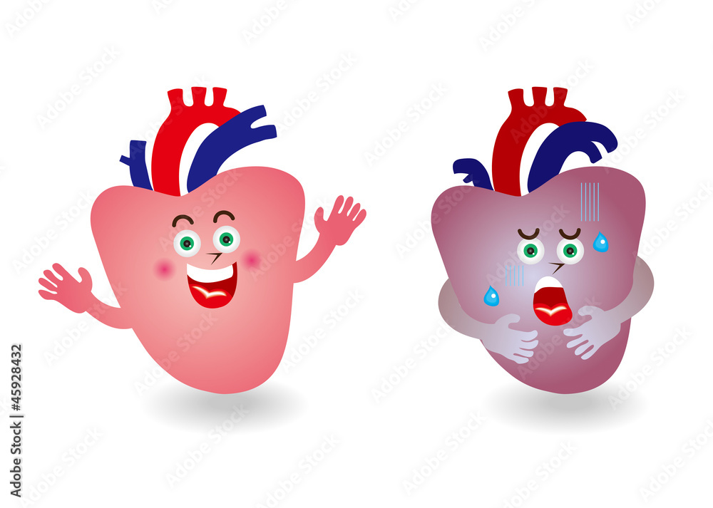 心臓のキャラクターイラスト Stock Vector Adobe Stock