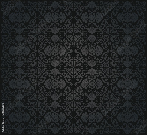 Black victorian  wallpaper