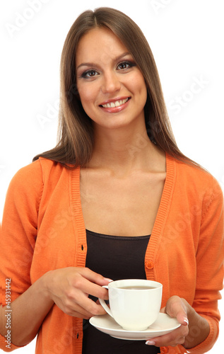 beautiful young woman with ...