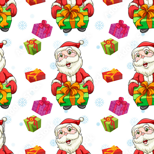 santa claus and gifts