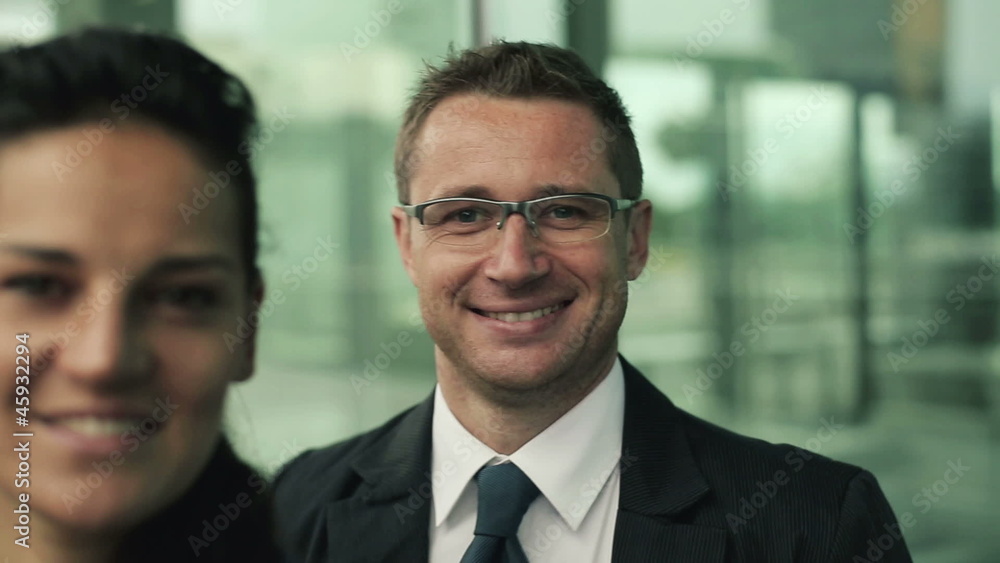 Portrait of young happy, successful business people Portrait of young happy, successful business people