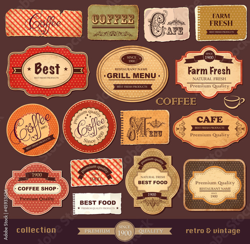 Vector collection: vintage and retro labels