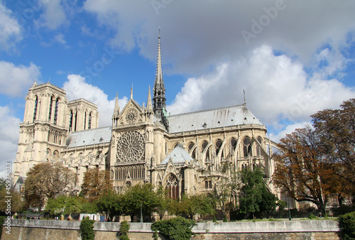 Notre Dame of Paris side view