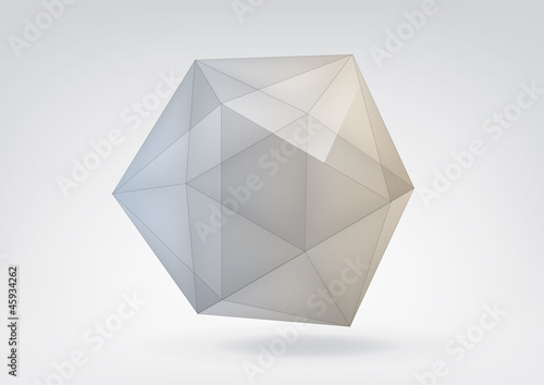 Transparent icosahedron
