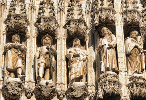 Medieval memorial statues of famous citizens