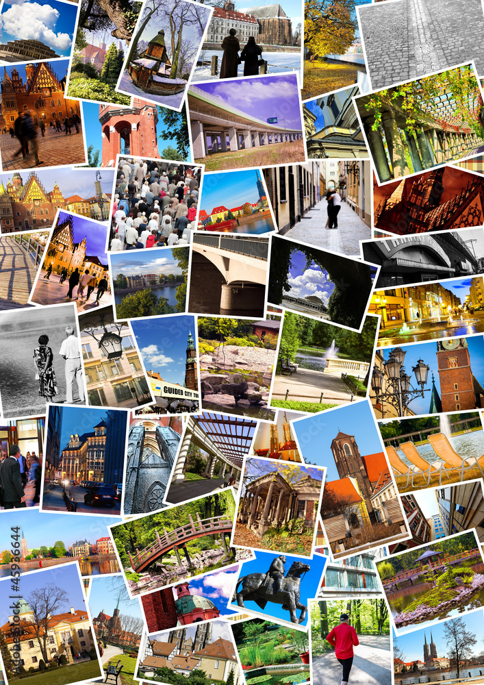 European city in collage European city in collage
