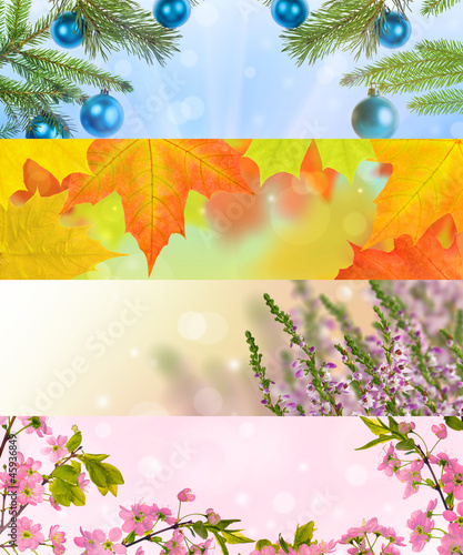 four seasons horizontal nature strips