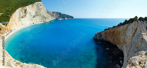 Fototapeta Naklejka Na Ścianę i Meble -  Porto Katsiki beach summer panorama (Lefkada, Greece)