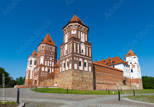 Gothic castle in Mir (Belarus).