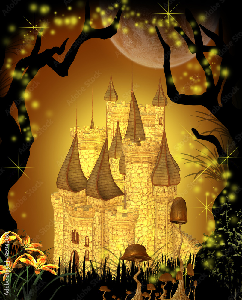 Fairytale Castle - obrazy, fototapety, plakaty 