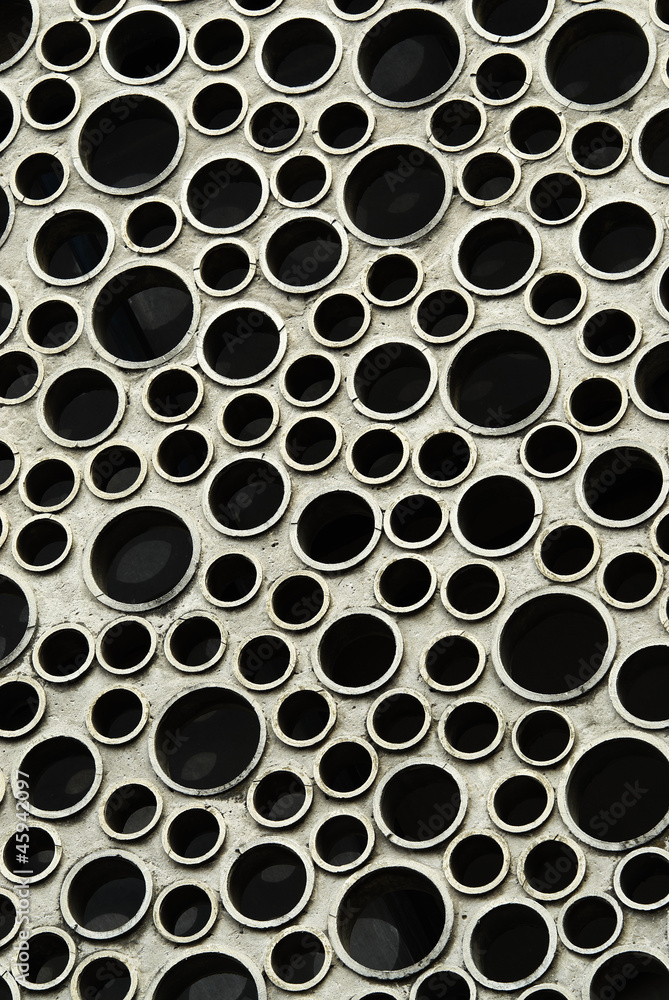Abstract circular holes in the wall Abstract circular holes in the wall