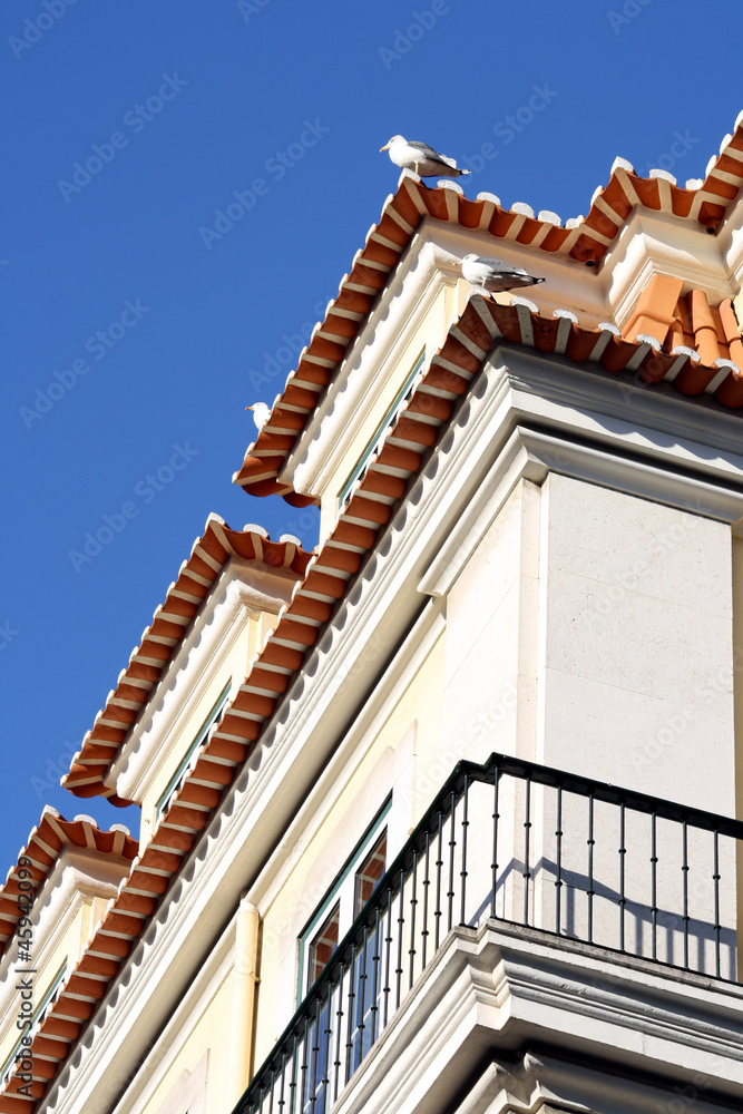 Detail of an old building at Lisbon, Portugal Detail of an old building at Lisbon, Portugal