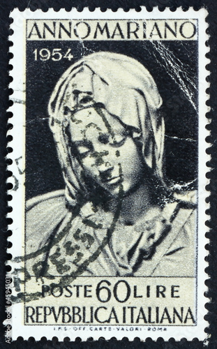 Postage stamp Italy 1954 Madonna of the Pieta, Michelangelo