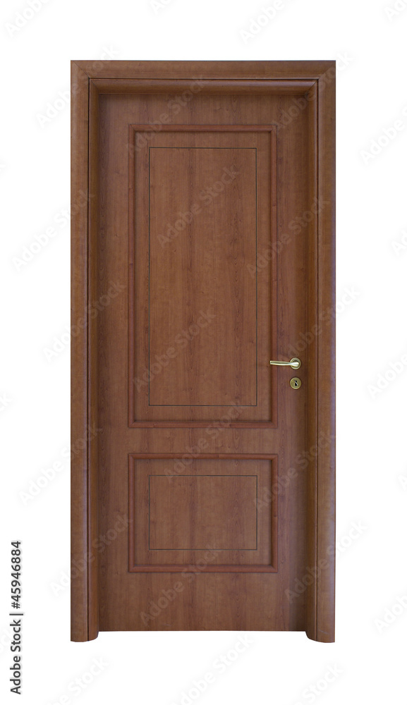 Brown wooden door