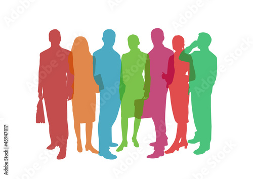 business people colorful illustration