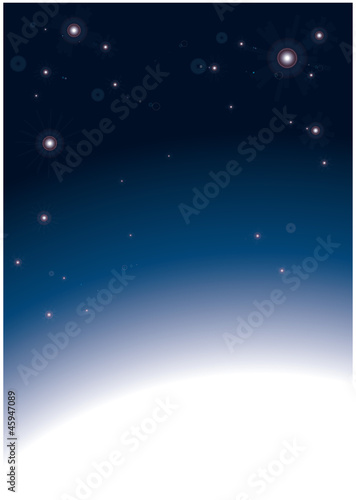 Abstract background stardust with white footer