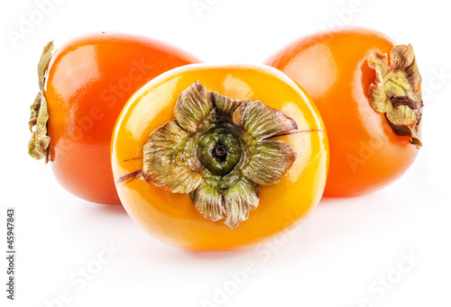 Persimmon isolated on white background photo