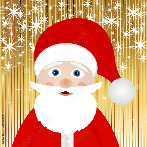 Santa Claus on a gold background