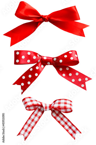 Isolated Red bows