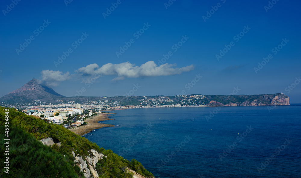 Montgo mountain and Javea bay Montgo mountain and Javea bay