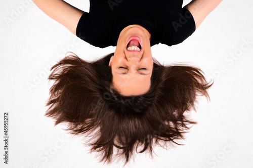 Upside down hairstyle photo