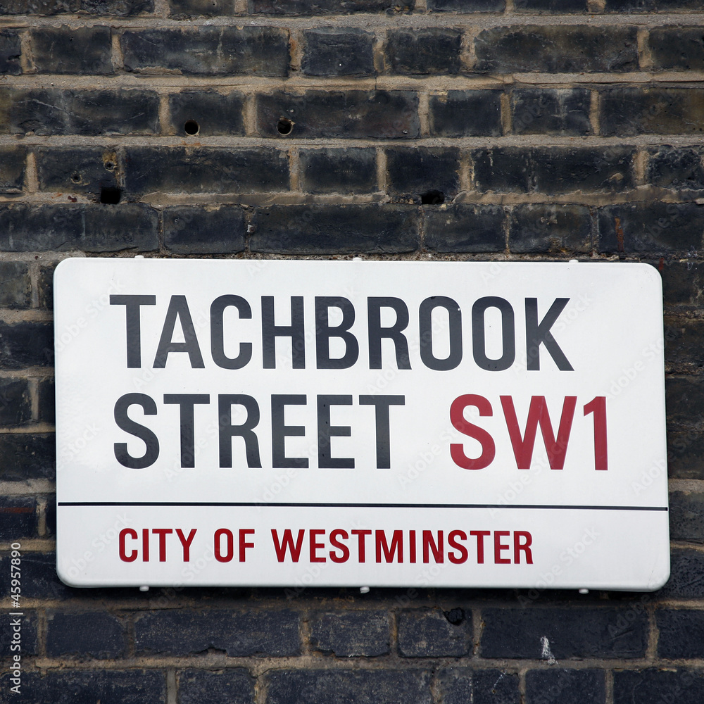 London Street Sign - Tachbrook Street London Street Sign - Tachbrook Street
