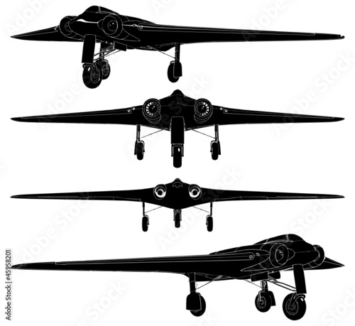 Military Airplanes With Delta Wings Vector 06