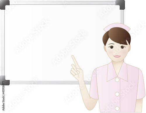 看護士とホワイトボード